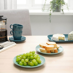 IKEA FÄRGKLAR (ИКЕА ФЭРГКЛАР) — Тарелка, матовая светло-бирюзовая, 20 см, фото 3