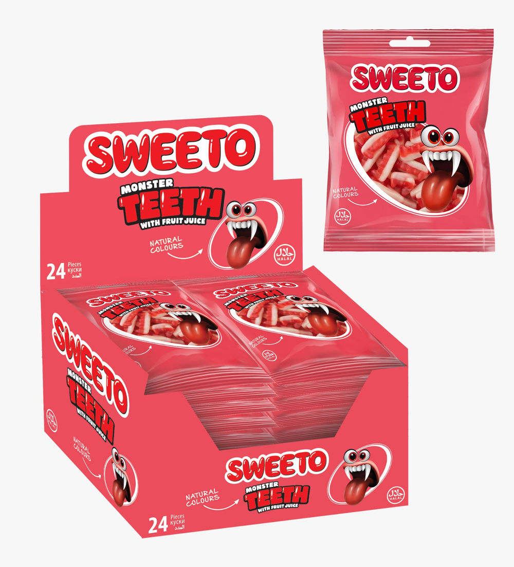 Мармелад SWEETO Клыки Монстра 18г*24шт (12бл)