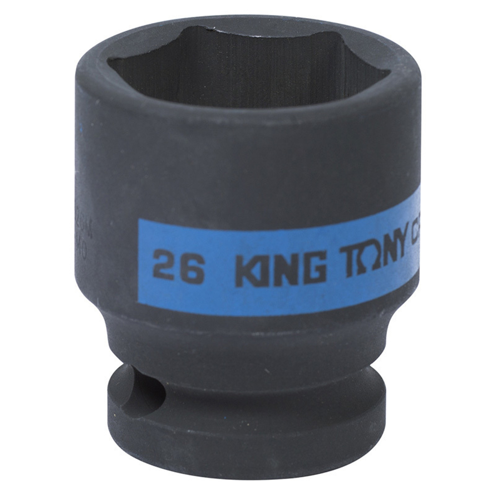 KING TONY (453526M) Головка торцевая ударная шестигранная 1/2", 26 мм