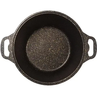 Кастрюля 8л «Granit ultra» (black-gold) со стеклянной крышкой кгбг82а