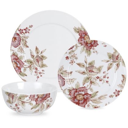 Сервиз столовый на 4 персоны 12 предметов Красная роза Royal Worcester