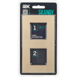 SKANDY Рамка 2-местная SK-F32Sh металл шампань IEK
