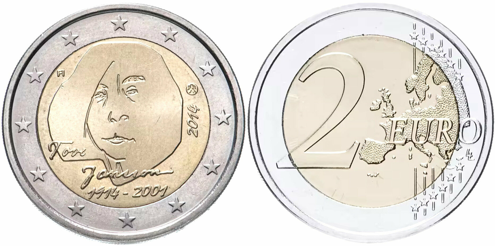 Финляндия 2 евро, 2014 100 лет со дня рождения Туве Янссон