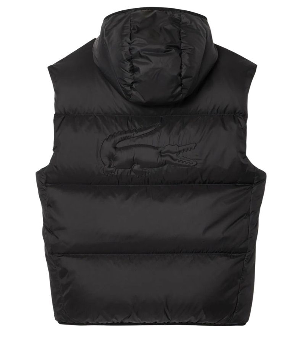 Мужская теннисная жилетка Lacoste Water-Repellent Short Puffed - black