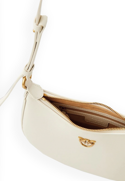 LOVE BAG HALF MOON SIMPLY - white