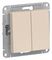 Выключатель Systeme Electric ATLASDESIGN 2 клавиши проходной бежевый 35997