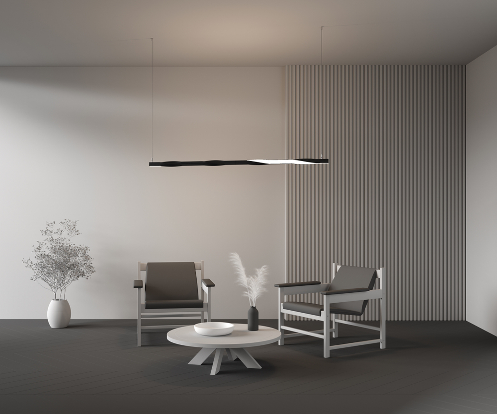 Радиусный профиль Maytoni 35x35 Twist правый черный ALM-3535R-B-TR-90°-0.4M