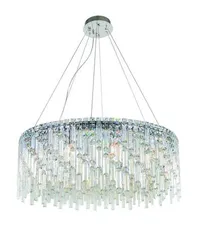 Люстра подвесная NewRgy 6073R/12A CHROME+CLEAR, 12×40 Вт, хромированная и прозрачная