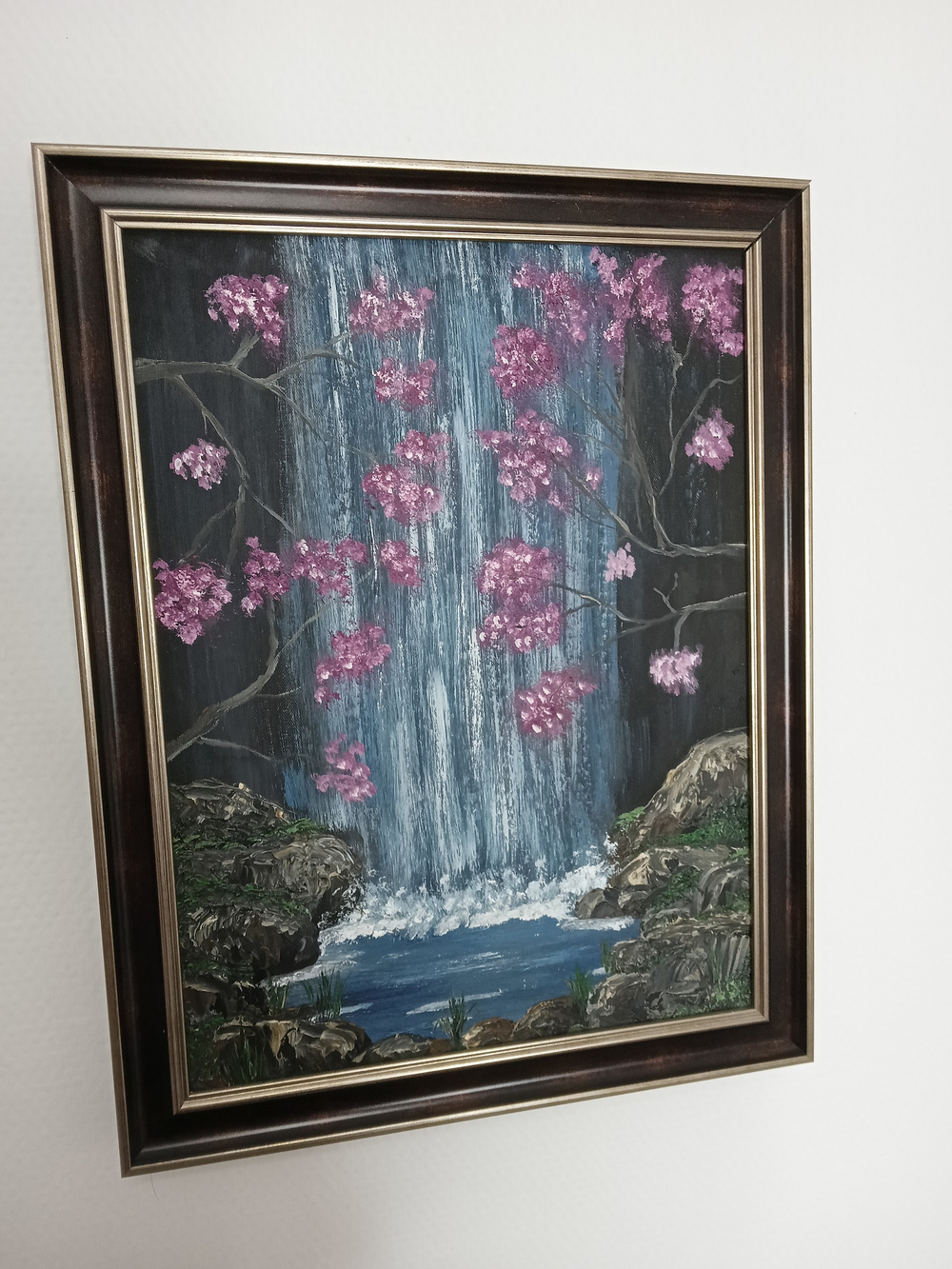 Картина "Сакура". Холст на подрамнике. Кисти. Масло. 48x35 см.Кисти Войтович Н.