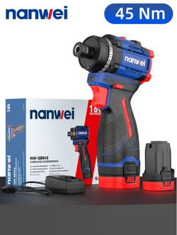Винтовёрт ударный бесщеточный NANWEI NW-S8045, 45 Нм, 16 В
