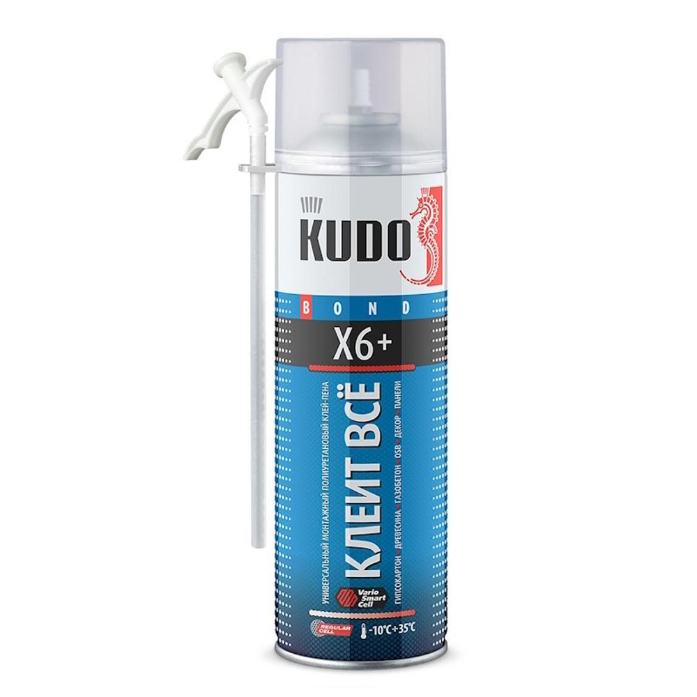 Пена-клей KUDO универ. монтажная бытовая всесезон. KUDO КЛЕИТ ВСЕ X6+ 650 мл / KUPH06B6UAU Пена-клей KUDO универ. монтажная бытовая всесезон. KUDO КЛЕИТ ВСЕ X6+ 650 мл / KUPH06B6UAU