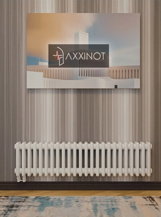 Axxinot Sentir 3020 - трехтрубный трубчатый радиатор высотой 200 мм, нижнее подключение, белый