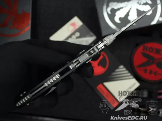 Microtech Amphibian Ram-Lok S/E - нож складной, черн. алюм. рук-ть, стоунвош клинок