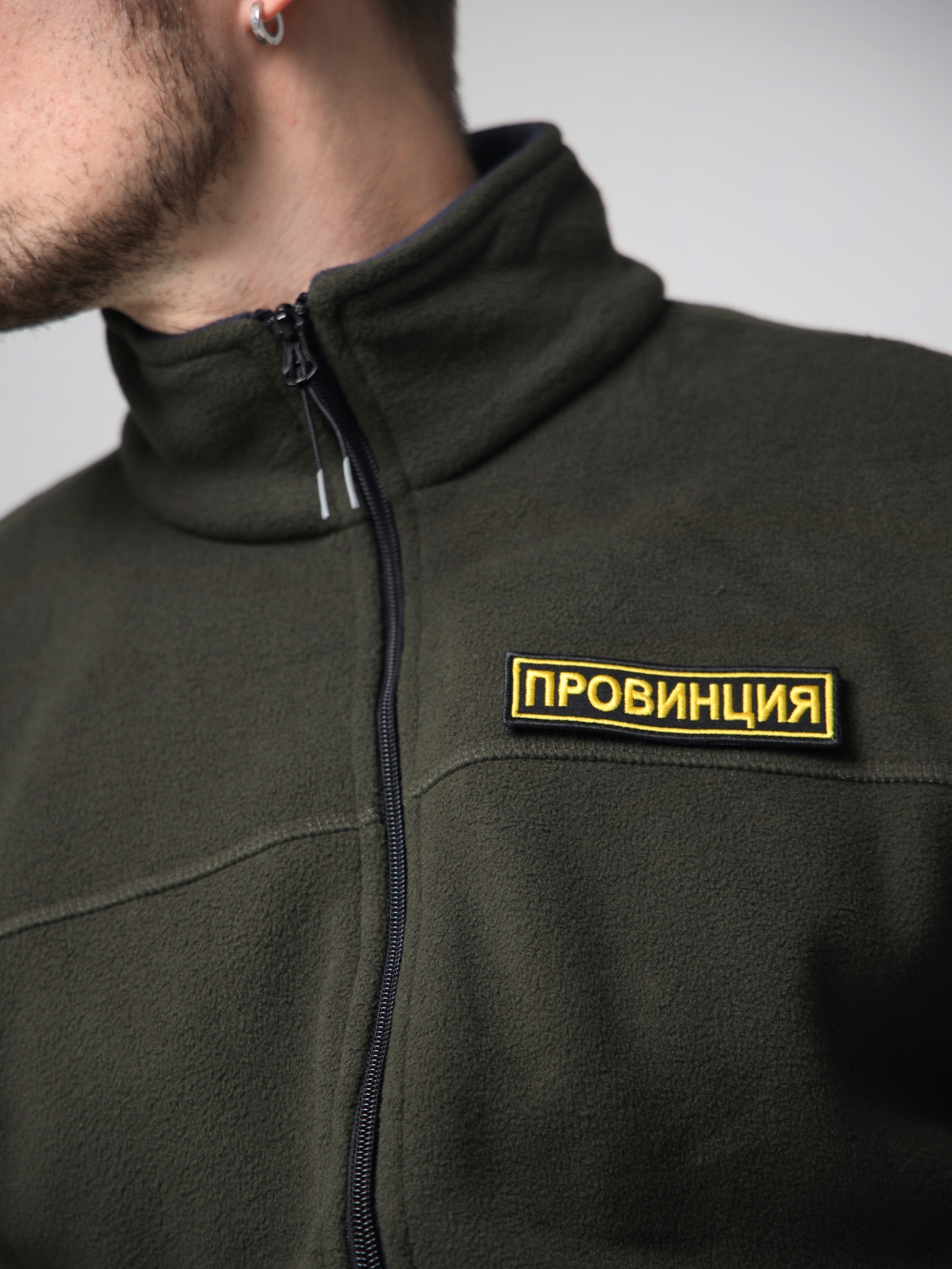 Толстовка флисовая флиска худи провинция хаки