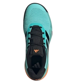 Детские теннисные кроссовки Adidas Barricade K - flash aqua/core black/lucid orange