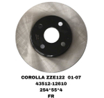 Тормозной диск 43512-12610 на Toyota COROLLA AE110,COROLLA ZZ120 2000-2007 передний — купить в Алматы | ADAL AUTO