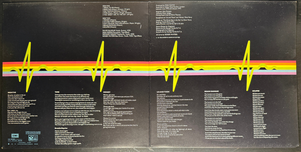 Pink Floyd ‎– The Dark Side Of The Moon (Англия 1974г.)