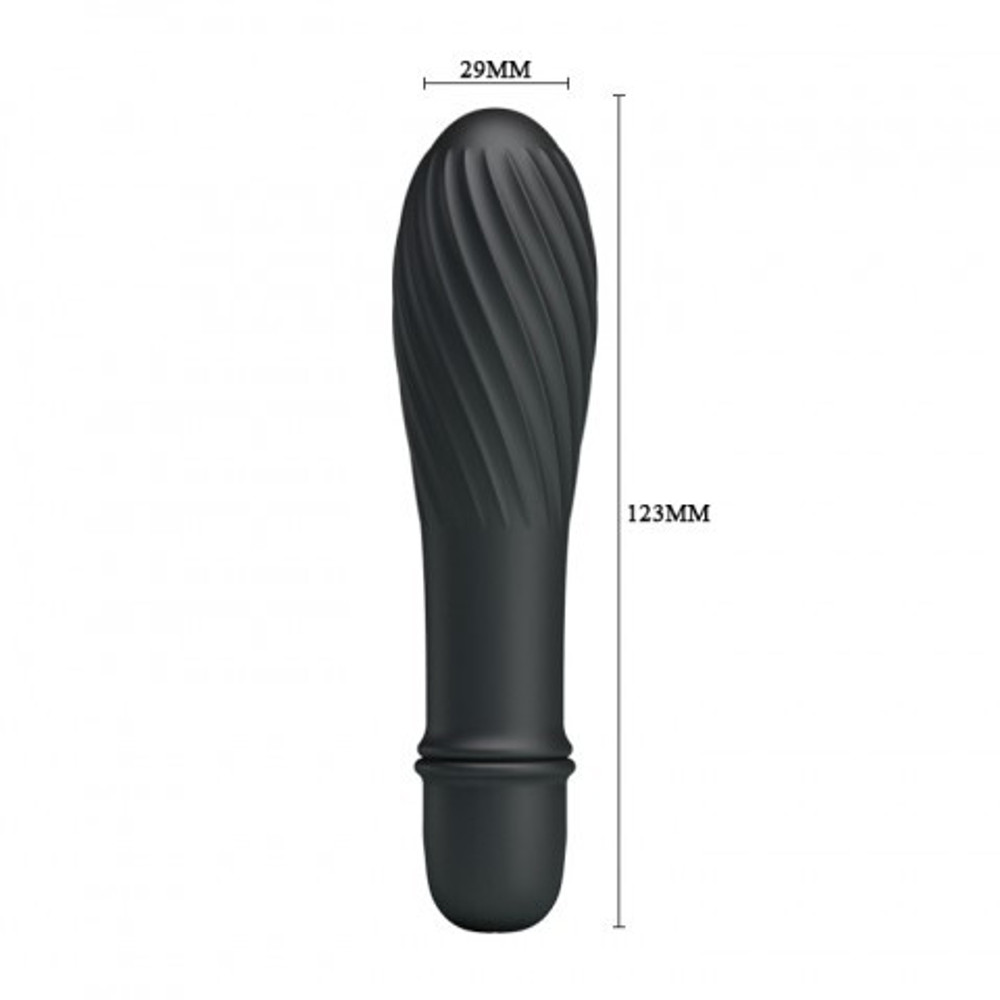 Мини вибратор "Solomon" 12,3 x 2,9 см. черный