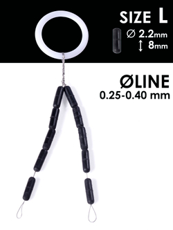 Стопоры резиновые Salmo RUBBER CYLINDER STOPS р.003L 10шт.