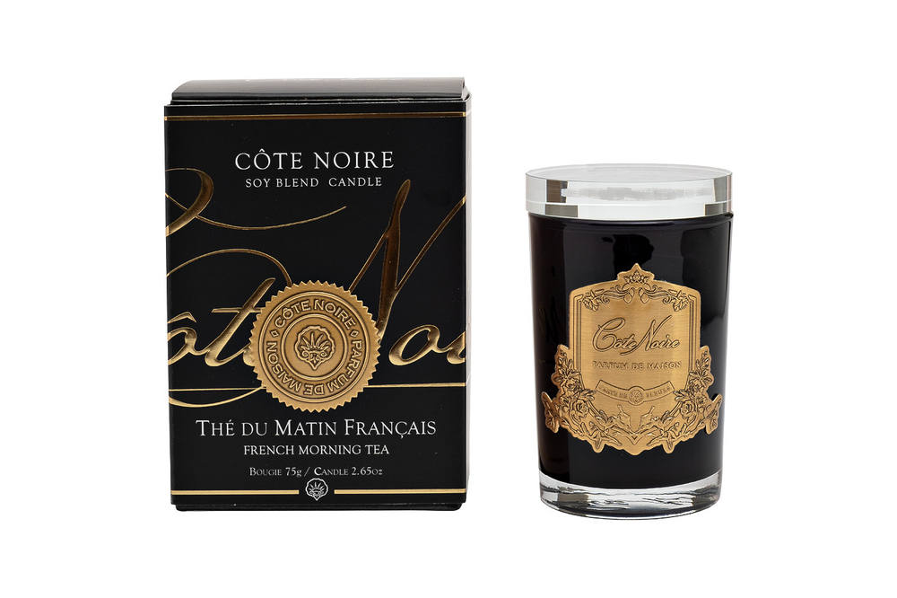 Свеча ароматическая Cote Noire French Morning Tea в стакане в упаковке 75 гр. Garda Decor