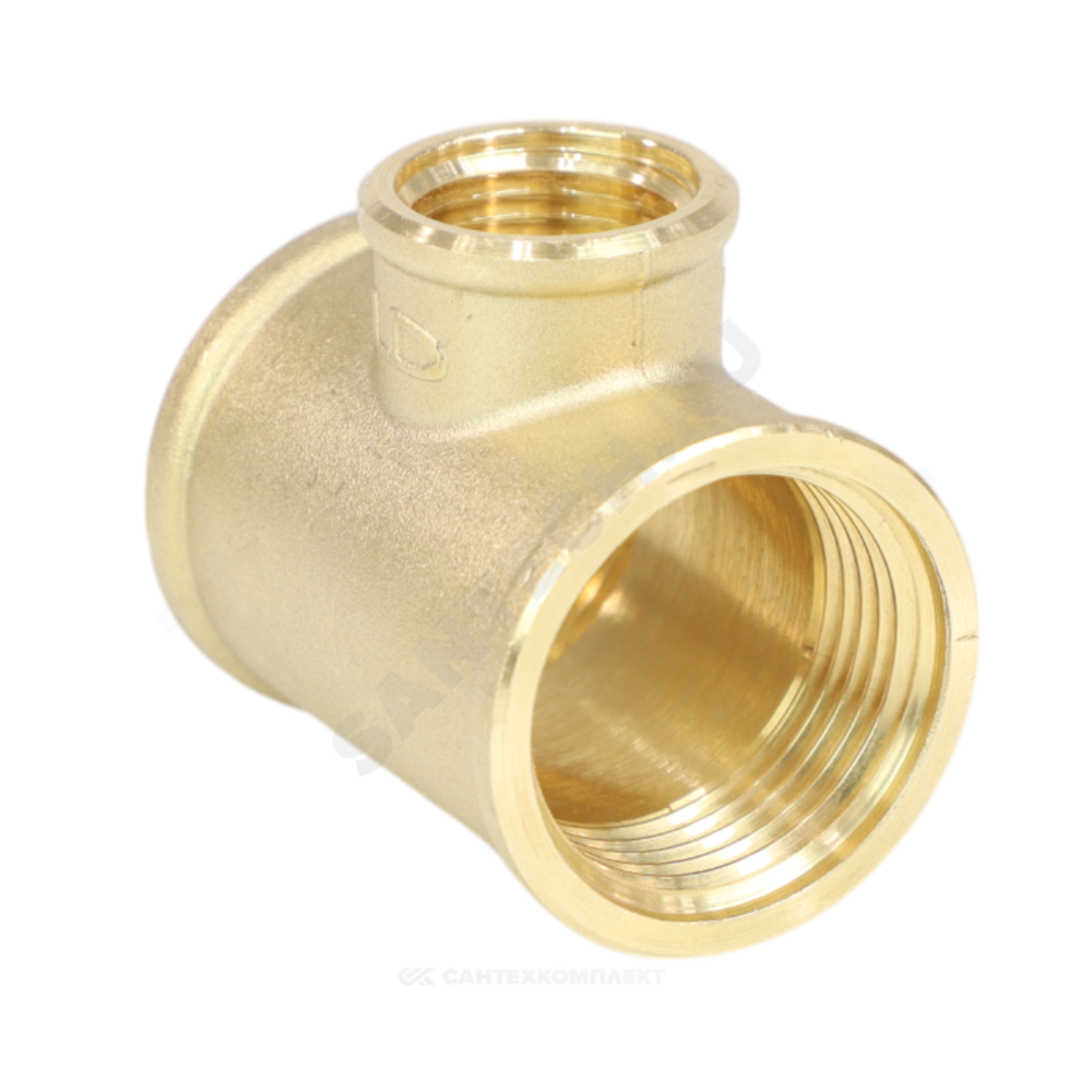 Тройник латунь переходной Ду 25х15х25 (1"х1/2"х1") ВР LD LD.65.523.25x15x25