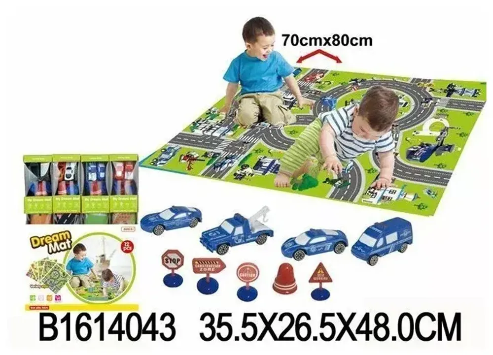 Коврик с машинками 802-A9Q в коробке Коврик с машинками 802-A9Q в коробке