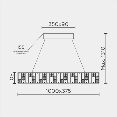 Подвесная люстра MODELUX premium ML.6988.1000P CR