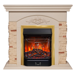 Каминокомплект Real Flame Neapolis WT с очагом Majestic Lux Brass