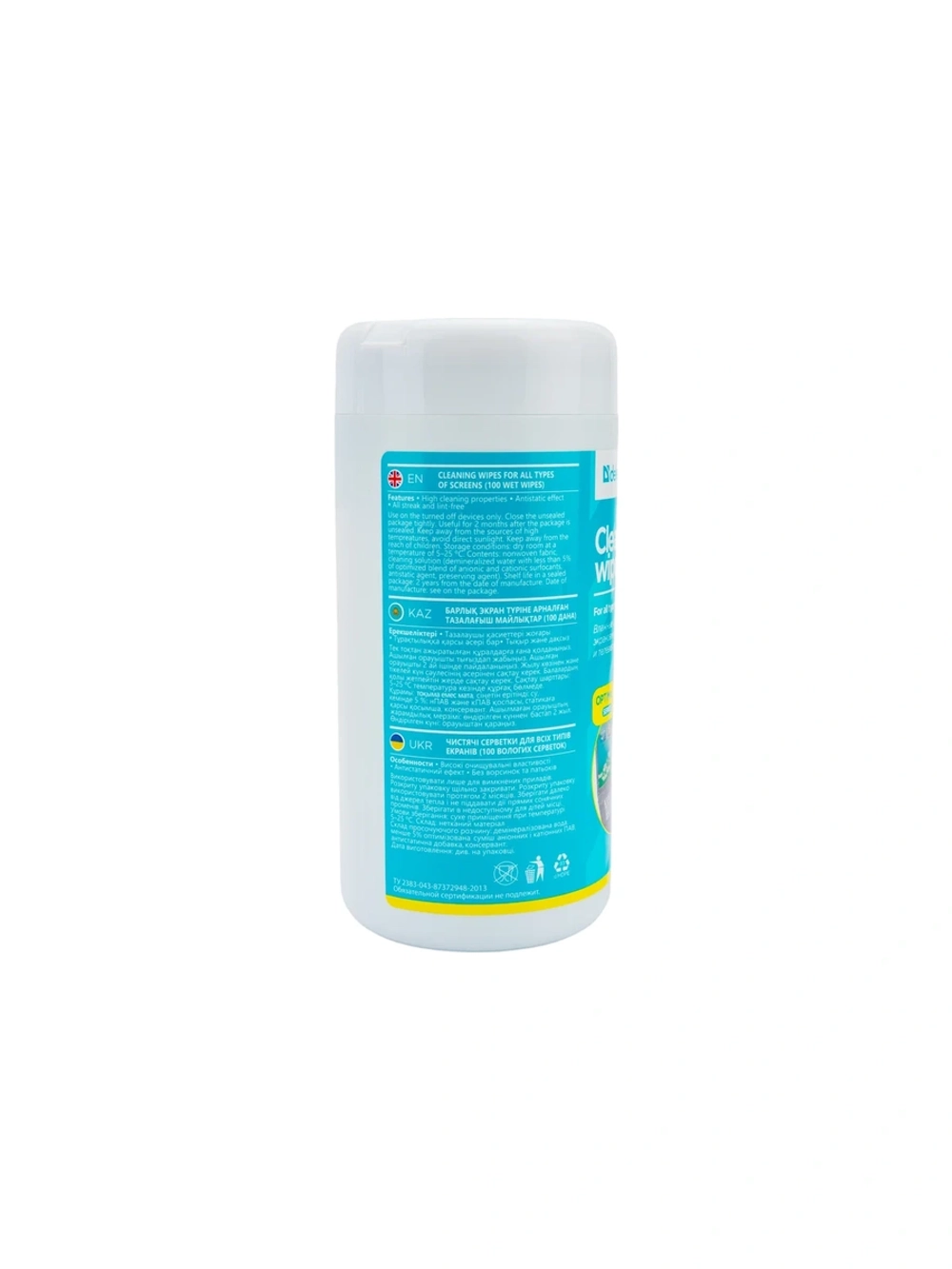 Салфетки для экранов Defender CLN 30320 Optima 100 шт, туба 30320