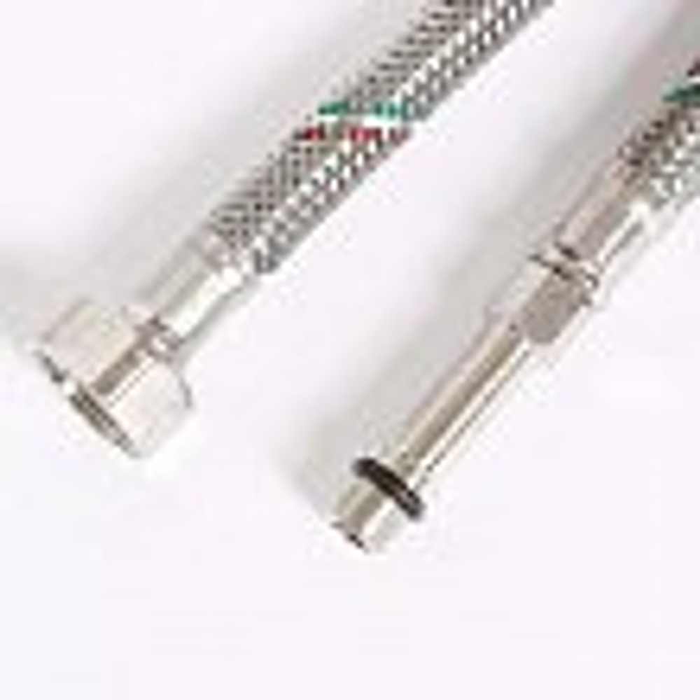 UNI-FITT Гибкая подводка для смесителя МL10х1 - 1/2", 150 см, удлиненный штуцер, DN 8, оплетка из нержавеющей