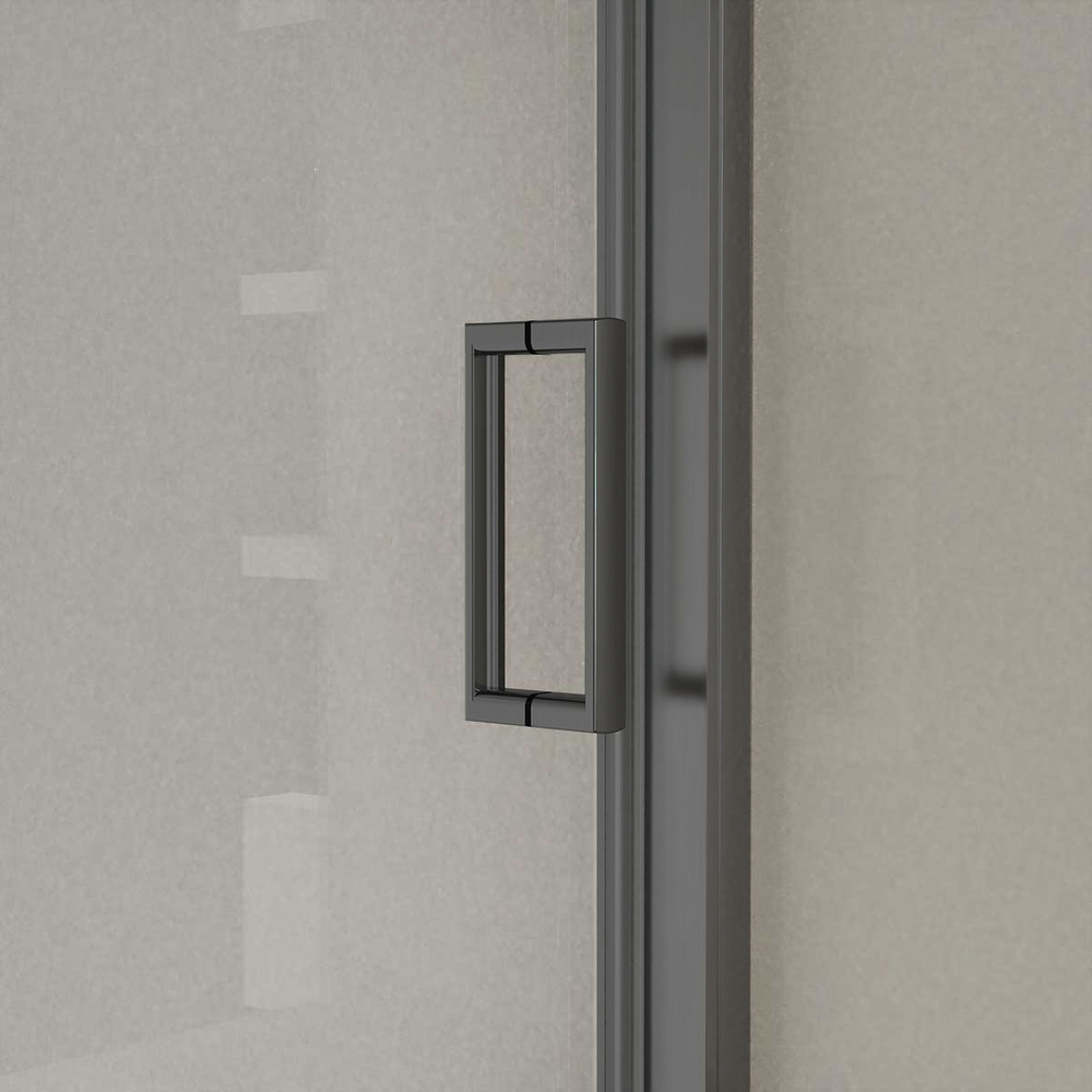 Душевая дверь Vincea Сити (City) VDS-5CT150CLGM, 1500, вороненая сталь, стекло прозрачное