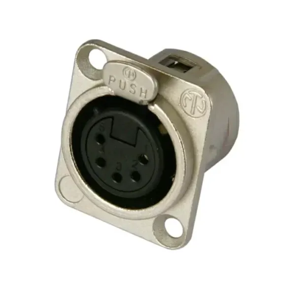 Neutrik NC5FD-L-1 панельный разъем XLR female 5 контактов