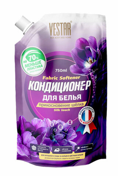 Кондиционер для белья Vestar Прикосновение шелка дой-пак 0,750 л