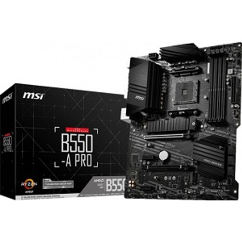 Материнская плата MSI B550-A PRO, AM4/AMD B550/4xDDR4/2xPCI-Ex16/2xM.2/SB7.1/GLAN/HDMI/DisplayPort/ATX (B550-A PRO)