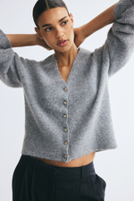 Кардиган в резинку с V-образным вырезом - H&M