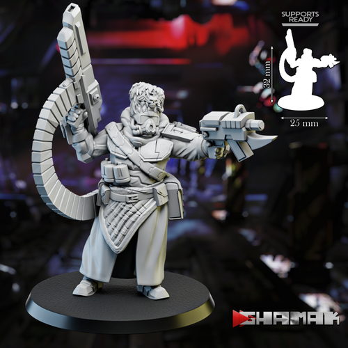 Astra Militarum Vostroyan Firstborn Sergeant Сержант №4 тяжелый лазган и пистолет миниатюра для dnd, днд, pathfinder, фентези, Настольная игра, НРИ, Варгейм, РПГ