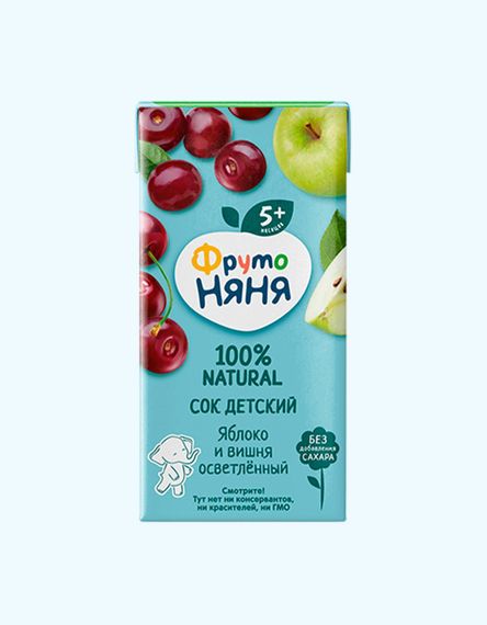 Frutonanny. 0.2 L. Şirə. Alma, albalı (1x18) (5 ay)