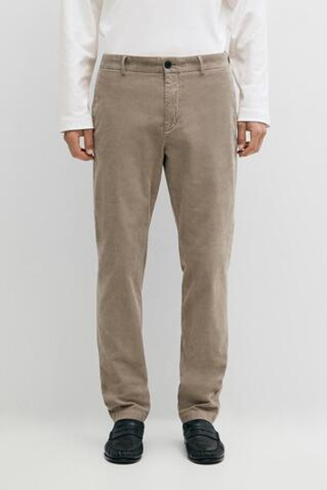 Massimo Dutti Зауженные вельветовые брюки, кротово-коричневый