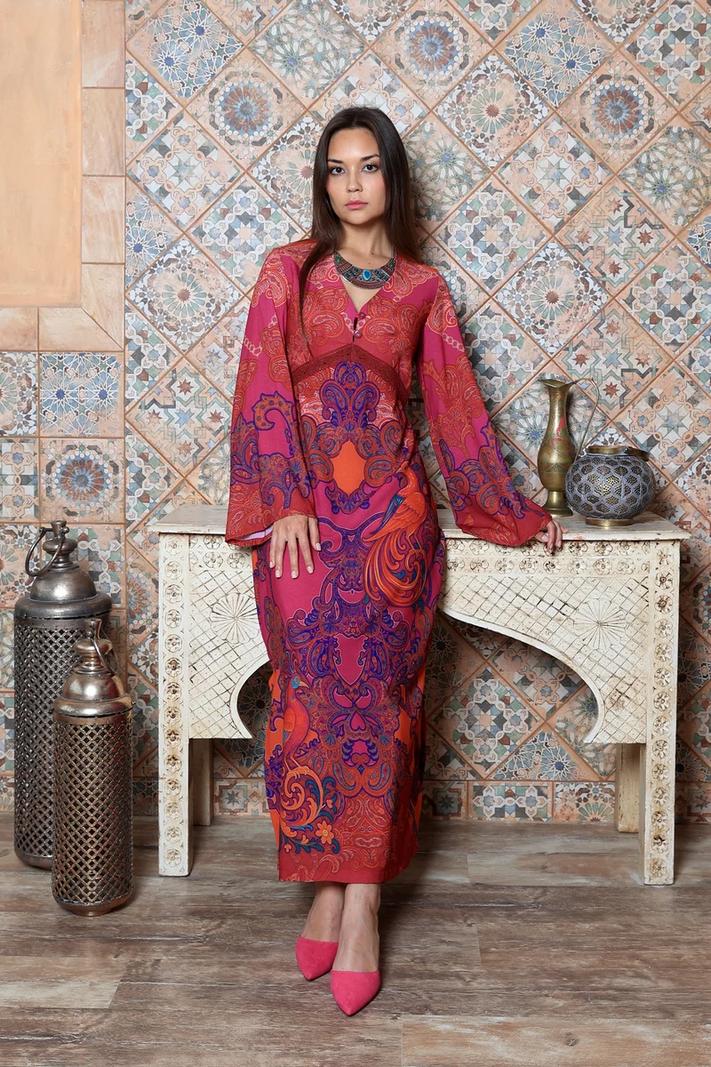 Платье "Фрида. Заморские птицы"