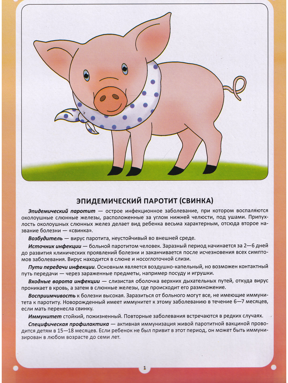 Эпидемический паротит (свинка).