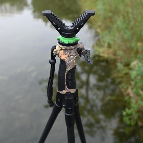 Опора FieryDeer Gen3, трипод, 1.8м, рычаг изменения высоты, б/с V-образный упор 360°, камуфляж (4 шт./уп.)