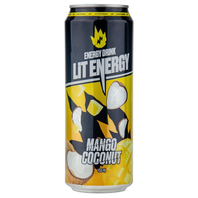 Энергетик Lit Energy energy drink Mango Coconut 0,45 л/ж/б 24 ж/б/упак