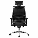 Кресло МЕТТА "Move" B2-10D, 2D-спинка, 3D-подголовник, 4D-подлокотники, экокожа, черное