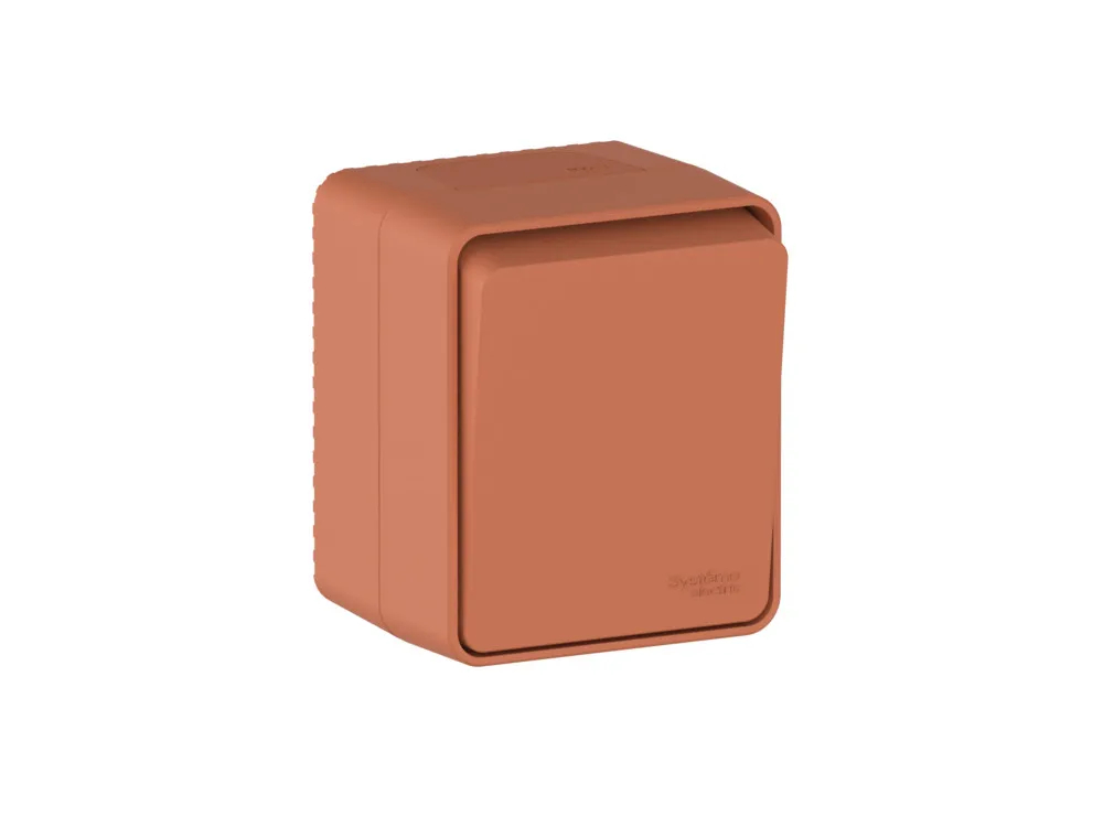 ATLASDESIGN PROFI IP54 О/У 1-клавишный ПЕРЕКЛЮЧАТЕЛЬ, сх.6, 10АХ, ТЕРРАКОТОВЫЙ