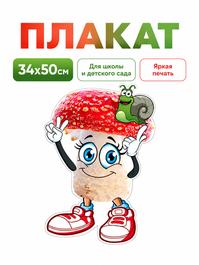 Плакат "Осень, гриб", 50 х 34 см