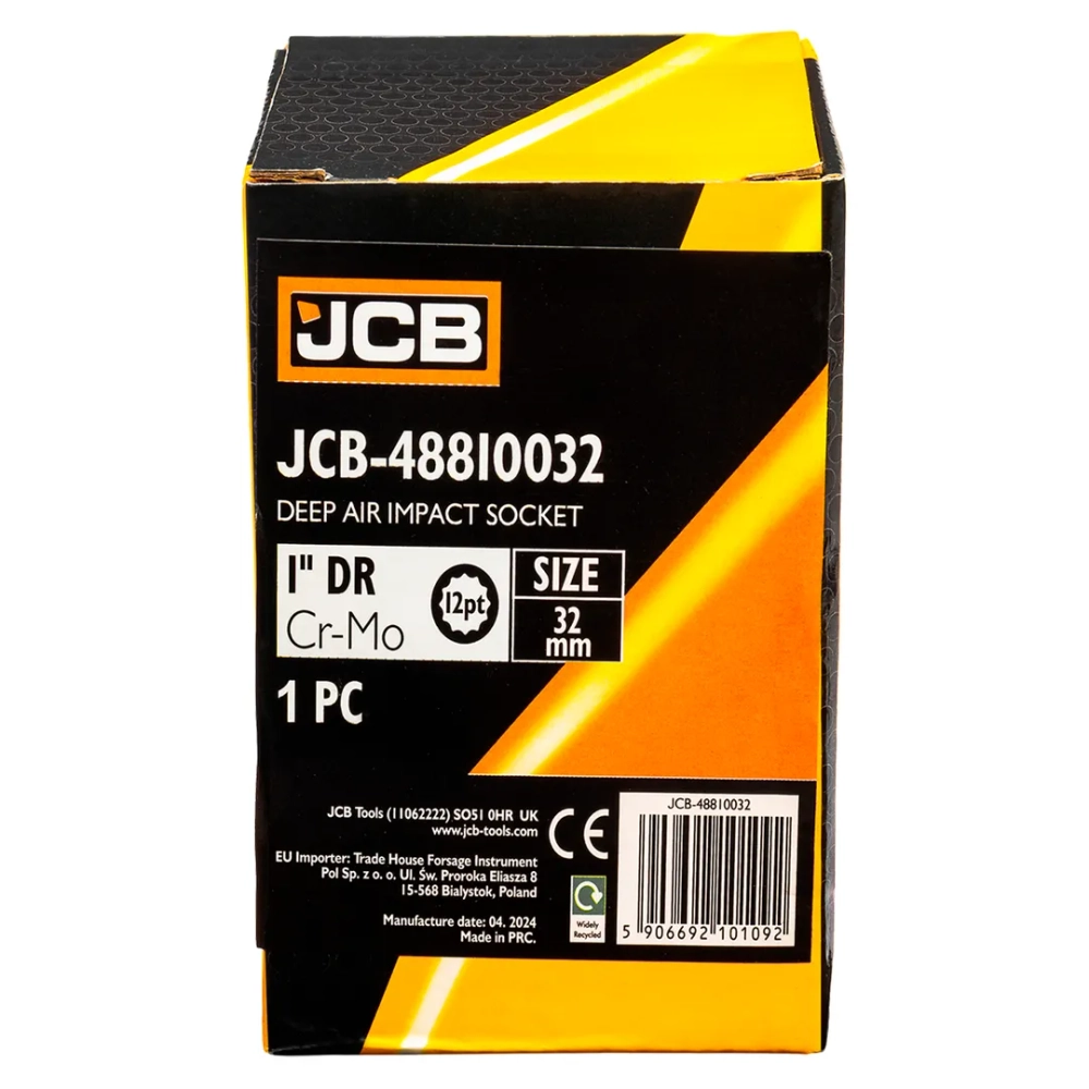 Головка ударная глубокая 1''12гр 32мм JCB JCB-48810032