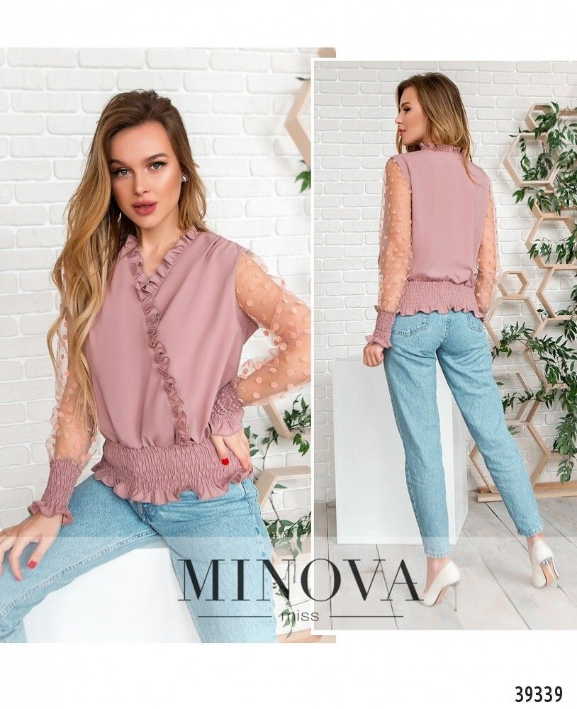 Рубашка 4118-пудровый Minova Рубашка 4118-пудровый Minova