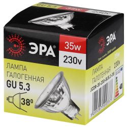 Лампа галогенная ЭРА GU5.3-JCDR(MR16)-35W-230V-CL 35Вт софит теплый белый свет GU5.3 | Лампы галогенные Точечные (MR, PAR)
