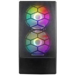 Корпус для компьютера 1STPLAYER Корпус FIREBASE X4-M Black / mATX, TG / 1x120mm & 2x140mm LED fans inc. / X4-M-BK-2F1P-1F1