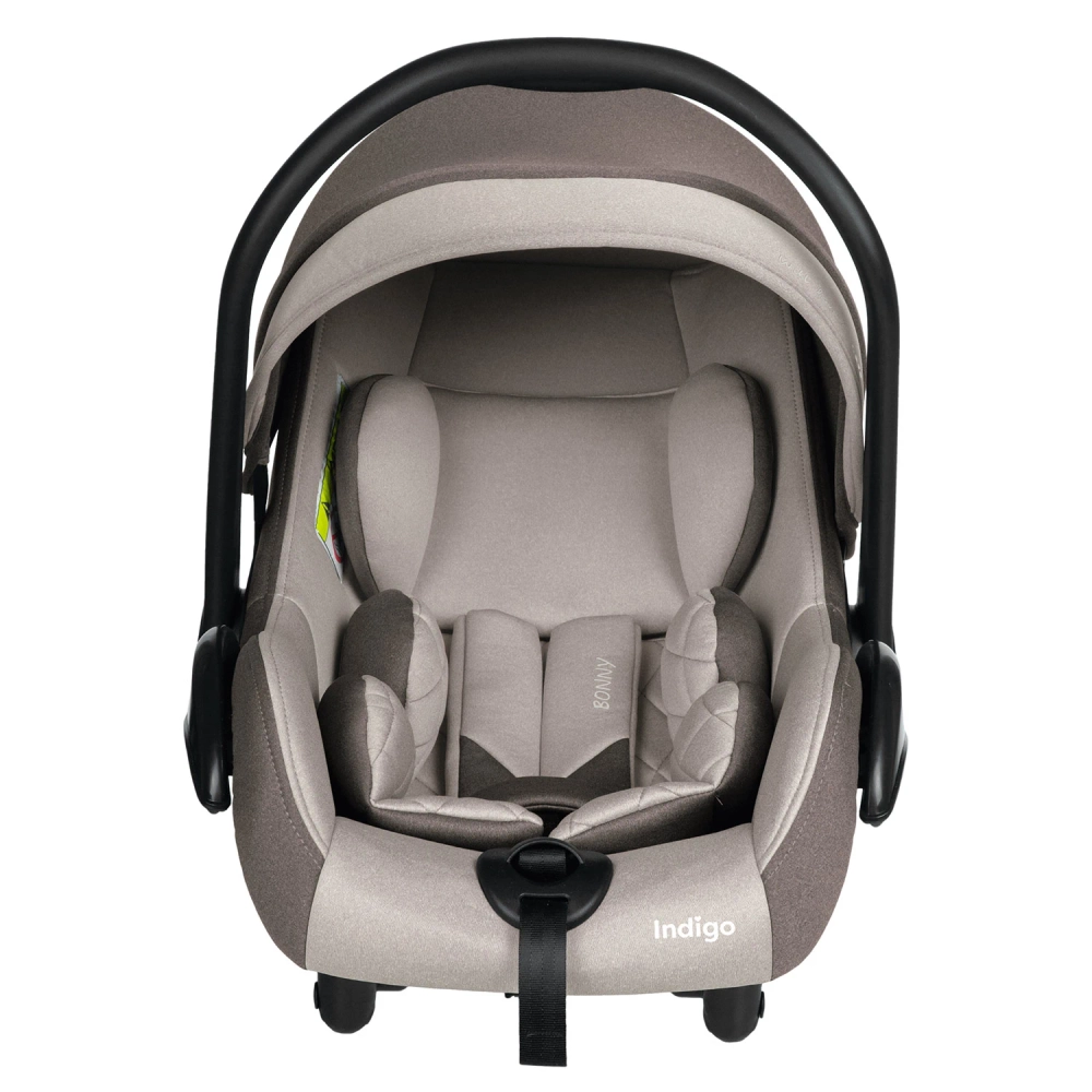 Автокресло Indigo BONNY 0+ (0-13 кг) бежевый-коричневый